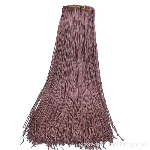 Long 28'' Synthetic Zizi Braid Hair Straight Colorful Zizi Box Braids Crochet Hair Extension Pink Write Purple for Women Party
